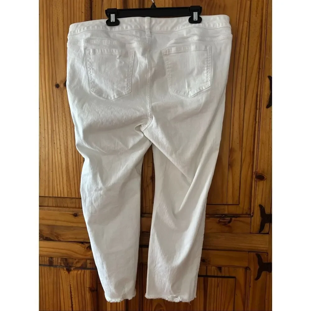 Torrid Distressed Crop Boyfriend Jeans